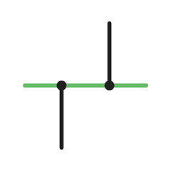 Wires Crossed Joined icon vector image. Suitable for mobile apps, web apps and print media.