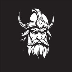 Fototapeta premium Logo mascot of Odin Nordic vector