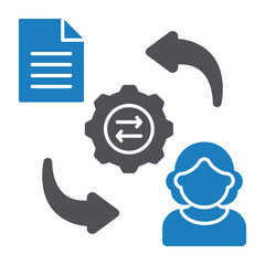 Process automation Vector icon which can easily modify or edit