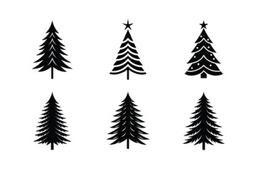 Fototapeta premium christmas tree set