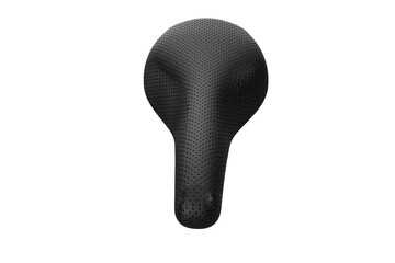 Detailed dark brown bicycle saddle with seatpost isolated on a PNG Transparent HD Background. High resolution bike seat accessory perfect for design, repair, or sports projects. Clean, classic