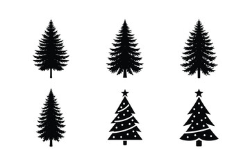 Fototapeta premium christmas tree set