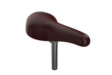 Studio Shot of Isolated Black Bicycle Seat with Metal Post on Transparent Background High...