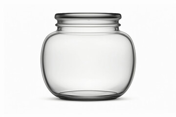 empty jar glass isolated on white or transparent png