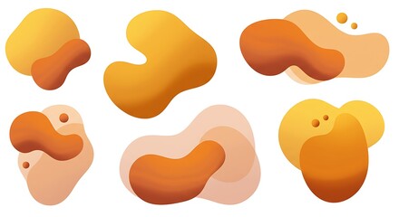 Abstract shapes in warm colors