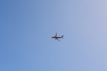 Fuerteventura sky activity featuring an airplane in flight during daytime