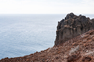 Explore scenic coastal cliffs in Fuerteventura with stunning ocean views above