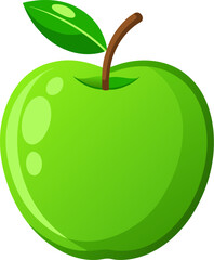 green apple vector illustration