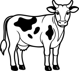 cow cartoon isolated on white