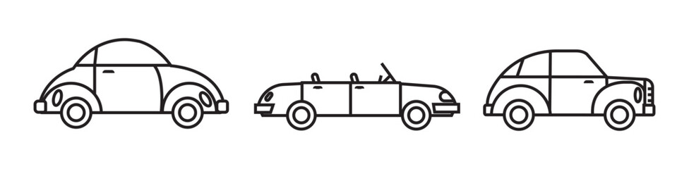 Fototapeta premium Car icon set. Vehicle and Transportation Icon. Vector illustration eps 10