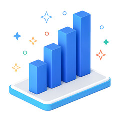 A blue and white image of a graph with four bars and a white background