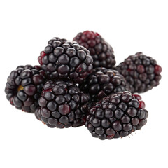 Fresh Blackberries Close-Up isolated PNG or Transparency Background
