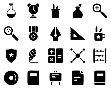 chool and Education Icons set...