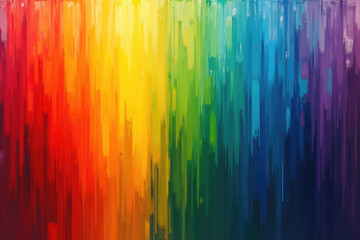Vibrant Abstract Digital Painting with Vertical Streaks