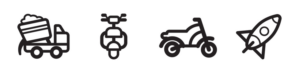 Motorcycle icon vector. Vehicle sign symbol icon. Vector illustration eps 10