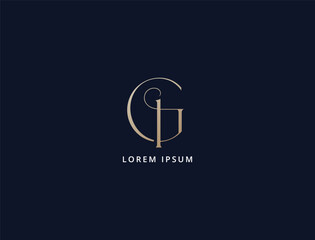 letter gi luxury brand logo design, ig lettering, gi logo design