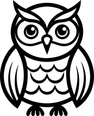 owl on white background