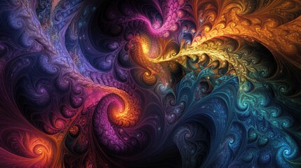 Abstract swirls of color