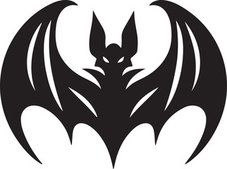 Fototapeta premium Bat Black Silhouette Vector, Flying Animal Clipart & Spooky Halloween Design