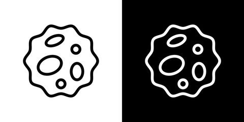 Weight icon line art, vector set