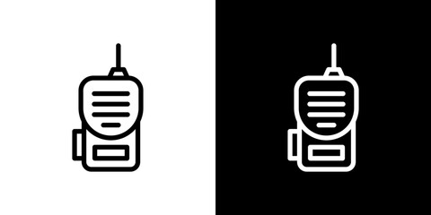 Obraz premium Walkie talkie icon line art, vector set