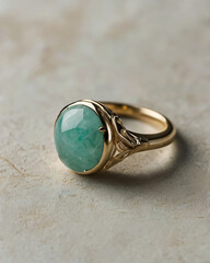 A timeless piece of jewelry with a central amazonite
