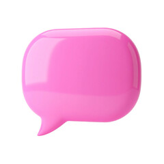 A vibrant pink speech bubble, ideal for conveying communication and thoughts