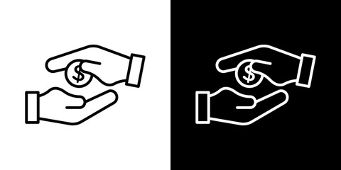 loan icon line art, vector set