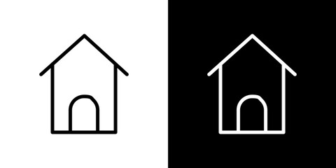 Home icon line art, vector set