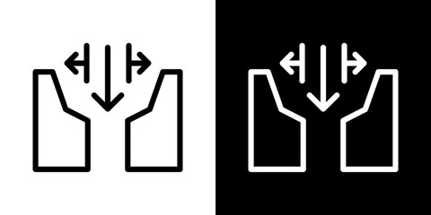 Gap icon line art, vector set