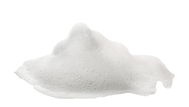 Soap foam, bubbles isolated on white background