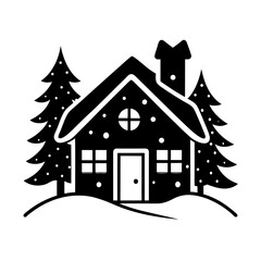 Naklejka premium house in the snow