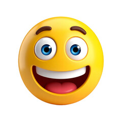 Fototapeta premium A Smiling Emoji Demonstrating Happiness, Joy and Cheerfulness