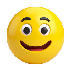 Fototapeta premium A cheerful, bright yellow smiling emoji, exuding positivity and joy