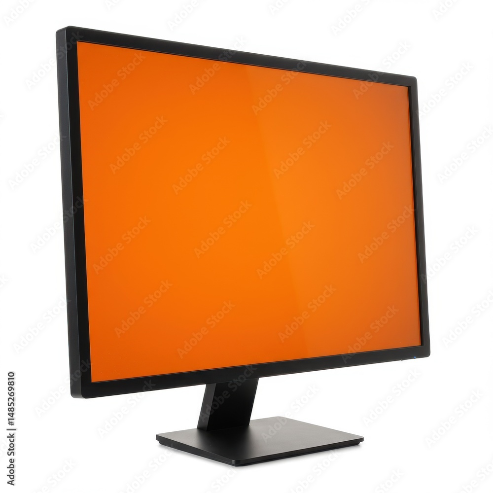 Wall mural modern computer monitor isolated on white background for graphic design and presentations use cases.