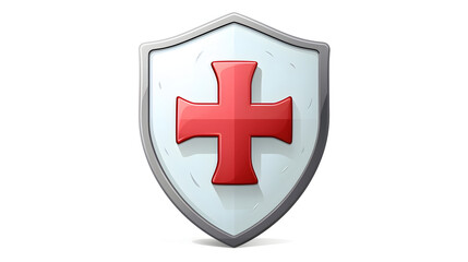 Obraz premium Emergency Medical Shield Protection with Cross Symbol for Safety and Health Preparedness