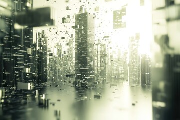 Futuristic digital city