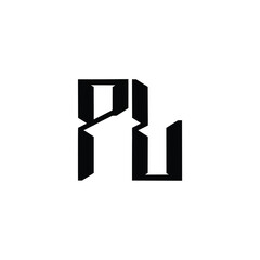 PL monogram logo design letter text name symbol monochrome logotype alphabet character simple logo