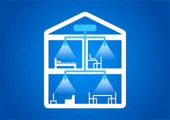 全館空調のイメージイラスト