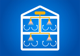 全館空調のイメージイラスト