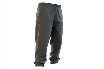 Dark gray sweatpants with zippered pockets, comfortable and stylish for everyday wear.