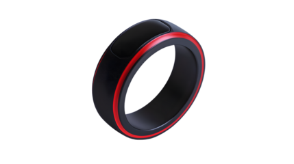 Smart Fitness Ring on White Background - Isolated Professional Image
