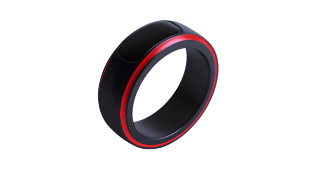Smart Fitness Ring on White Background - Isolated Professional Image