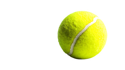 Professional Tennis Ball Isolated on White Background for Sporting Design Elements