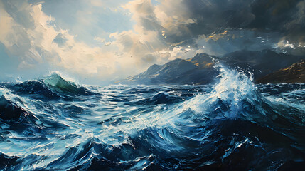 black and white oil colors on canvas sea water abstract marble gold leaf atmospheric porch painting