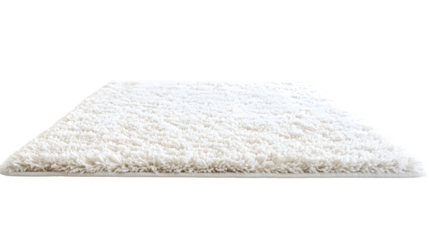 Elegant White Carpet Isolated on Background for Interior Design Concept