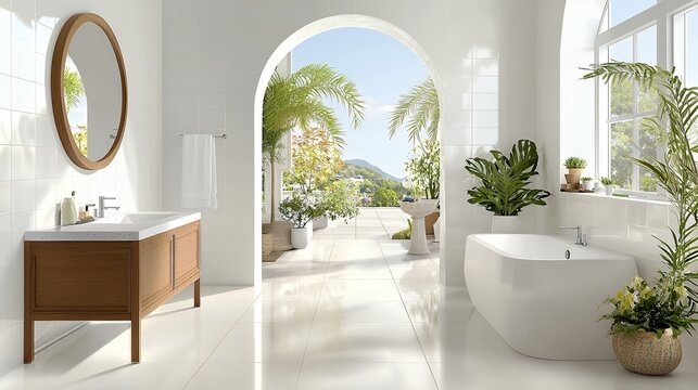 Bathroom with Outdoor View