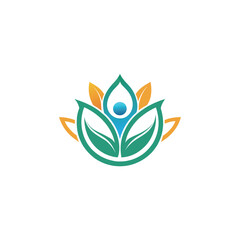 wellness logo design vector 