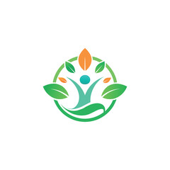 Fototapeta premium wellness logo design vector 