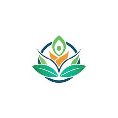 wellness logo design vector 